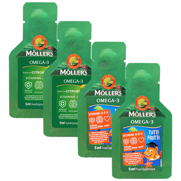 Möller's Omega-3 Testpakket 4x 5ml